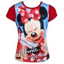 Minnie-Tee-shirt-Fille-Manches-courtes-Rouge