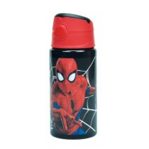 aluminium-water-canteen-flip-500ml-spiderman-black-city