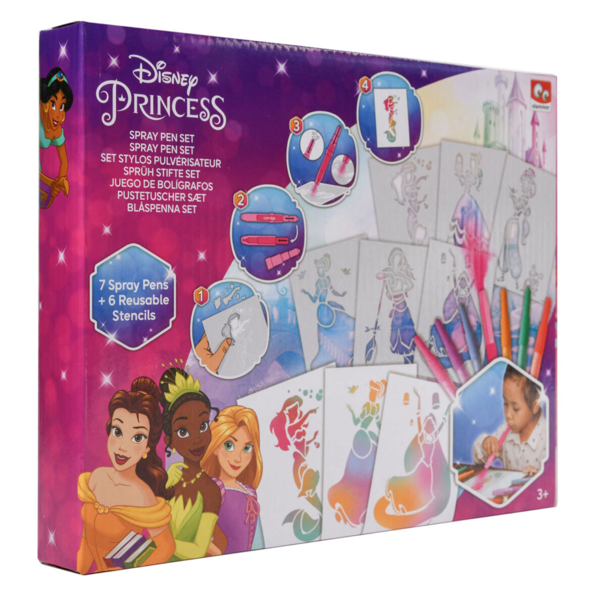 Caixa Mini de Desenho Aerógrafos – Princesas Disney