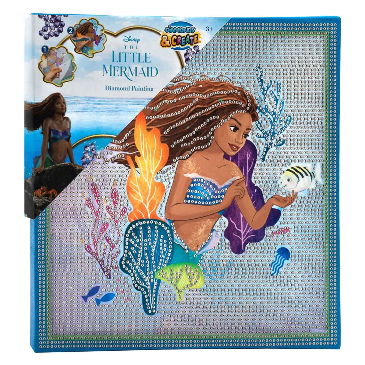 Pintar Diamantes Pequena Sereia – Princesas Disney